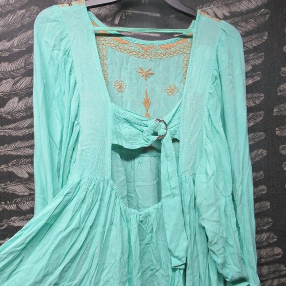 Boho Aqua Color Boho Swim Cover - Picture 10 of 11